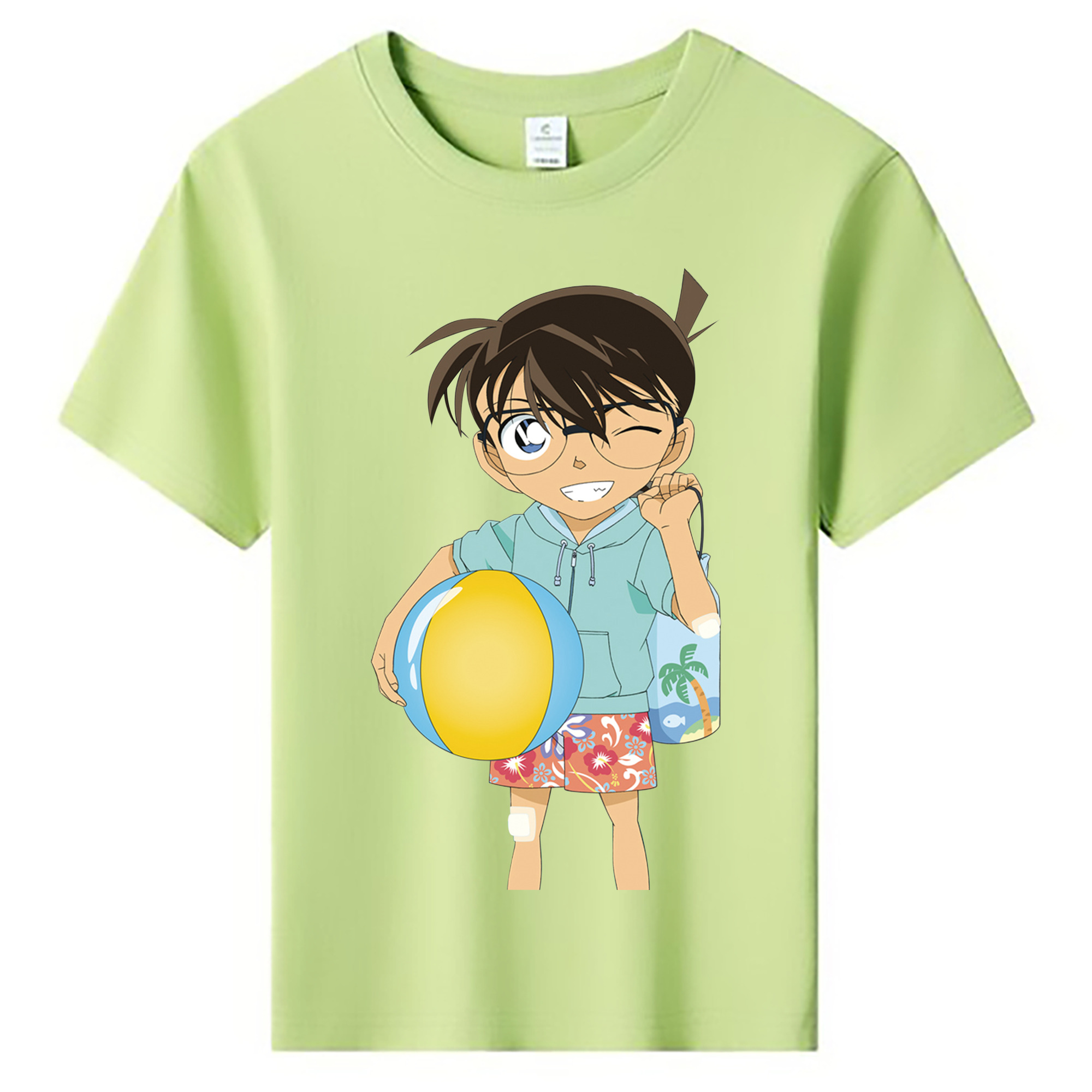 （画像用） 名探偵コナン 江戸川 コナン Detective Conan Conan Edogawa 綿100％キッズTシャツ（フロントプリント）